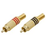 Rca M* 7mm Επίχρυσο Μαύρο JT4026B (AV-RA97) LANCOM JKG