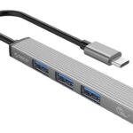 Hub USB-C hub AH-13, 4x USB ports, γκρι ORICO
