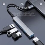 Hub USB-C hub AH-13, 4x USB ports, γκρι ORICO