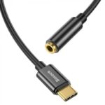 Adaptor USB Type-C (M) σε 3.5mm Jack (F) με Καλώδιο BASEUS ΜΑΥΡΟ