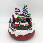 Σπιτάκι Ξωτικών Με Σκούφο 7 LED Με Μετασχηματιστή Με Κίνηση 21X14X19CM