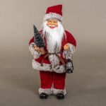 Άγιος Βασίλης Κουρδιστός Με Δεντράκι 45cm