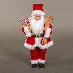 Άγιος Βασίλης Κουρδιστός Με Παγοπέδιλα 45cm