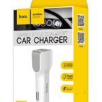Φορτιστής Αυτοκινήτου 12/5+5V 2A Hoco Z23 Grand Style Dual USB Fast Charging 5V/2.4A 12W και Είσοδο 12/24V Λευκός