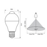 Λάμπα LED Με Αισθητήρας Κίνησης 7W/E27 4000K