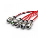 Eνδεικτικό Βιδωτό Μεταλικό 12V με Led & Καλώδιο W14423-1-1