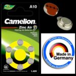 Μπαταρίες Βαρυκοΐας A10-BP6 1.4V Camelion