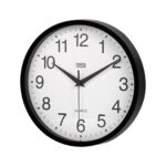 Ρολόι Τοίχου Δείκτες 25cm Teesa πλαστικό και γυαλί μαύρο