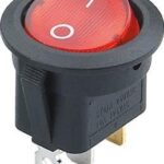 Διακόπτης Κούνιας Φ20 Flat On-Off Φωτιζόμενος 6.5Α/250V