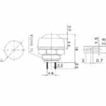 Μπουτόν Πατητό Αδιάβροχο Φ12 PBS-33B Button (push on)