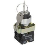 Διακόπτης Περιστροφικός Φ22 0-1 1NO Με Κλειδί Μαύρος BG21 KND