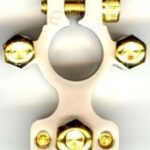 Πόλος Μπαταρίας Επίχρυσος 3 Θέσεων CBT-0710A.