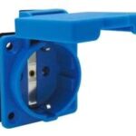 Πρίζα Σούκο Χωνευτή 2P 16A S220E Με Καπάκι KED