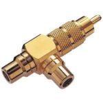 Adaptor Eπίχρυσος RCA M*/2RCA F* Πλάγιος