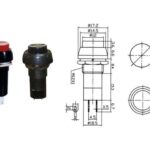 Διακόπτης Πατητός Φ12x35 2 Πόδια Στρογγυλός ΡΒ-305Α