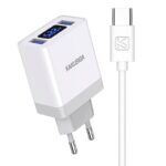 Τροφοδοτικό USB 220V/5.0V/2.4A Με καλώδιο TYPE C KSC-768/WHITE/TC