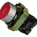 Μπουτόν Πατητό Φ22 2 Πόδια Κόκκινο N/C BA4342