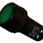 Μπουτόν Πατητό Φ22/4P+Led/Πράσινο/NO SB7-CW3361