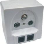 Πρίζα 5 Εξόδων TV/R/SAT/RJ45/RJ11
