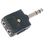 Adaptor 6.3mmST.M*/2X3.5mmST.F*