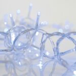 Χριστουγεννιάτικα Λαμπάκια 144Led Βροχή 3mm, 36V Μετασχηματιστή 4 Επεκτάσεις 3 σετ Διαφανό PVC Καλώδιο Μπλε LED