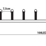 Χριστουγεννιάτικα Λαμπάκια 100LED 8 Προγράμματα Και Χρονοδιακόπτη Ψυχρό Λευκό Διάφανο Καλώδιο