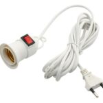 Καλώδιο Για Φωτιστικά Με Ντουί E27 Διακόπτη Και Μπρίζα Λευκό