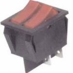 Διακόπτης Κούνιας Φαρδύς με Λαμπάκι 6Ρ 2 Πλήκτρα