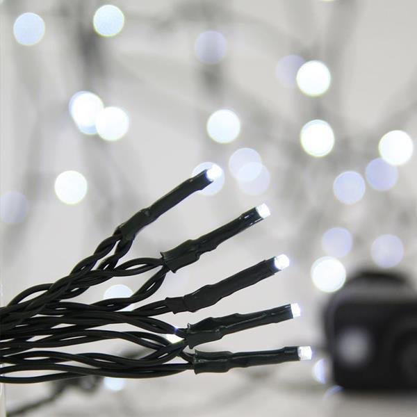 LA901278-1 Χριστουγεννιάτικα Λαμπάκια 700Led Θερμά/Ψυχρό Λευκό Με 8 Προγράμματα Πράσινο Καλώδιο ΙΡ44