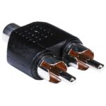Adaptor RCA Θηλυκό σε 2 RCA Αρσενικά