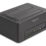 Docking station 64183 clone function, 2x HDD, CF/SD, 5Gbps, μαύρο DELOCK