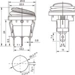 Διακόπτης Κούνιας Φ20 Αδιάβροχο 4P Πράσινο - Κόκκινο