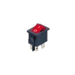 Διακόπτης Κούνιας Μίnι με Λαμπάκι LED 4P 12V