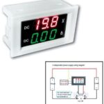Ψηφιακό Βολτόμετρο-Αμπερόμετρο DUAL 0-100V DC 0-10ADC 70X40X29mm
