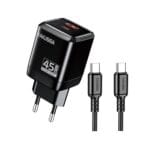 Φορτιστής/Charger USB 5V 2.4A 45W+22.5W Με Καλώδιο Type C KSC-1607/BLACK