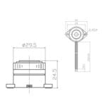 Buzzer Ηλεκτρονικό Διακοπτόμενο 12VDC 85-90dB KPI-G2913L-K8127 KEP