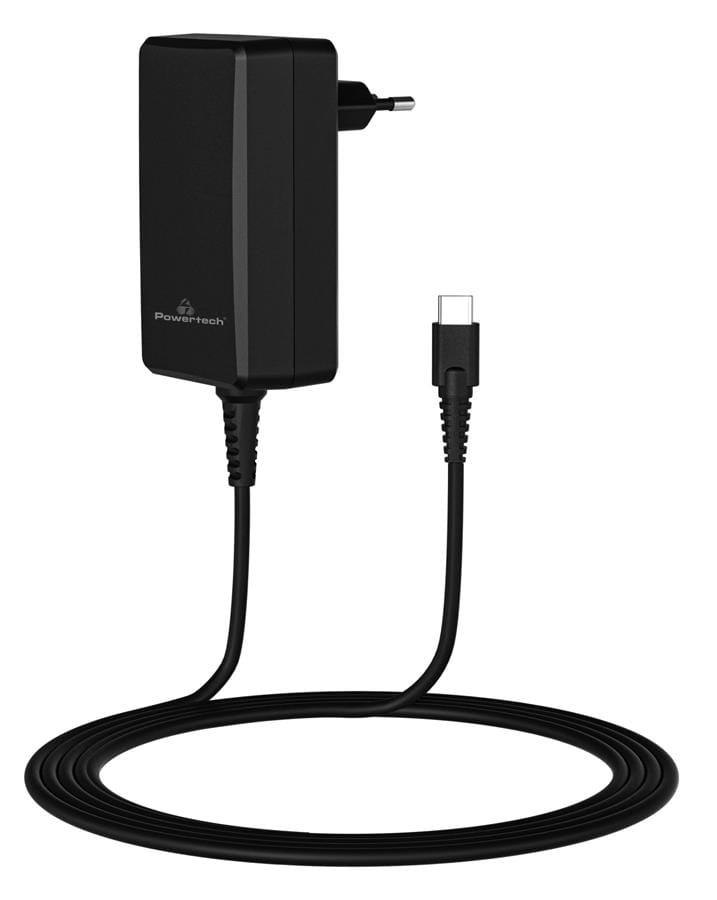 MS373071-1 Τροφοδοτικό Φορτιστής laptop USB Type-C 90W μαύρο PT-1157