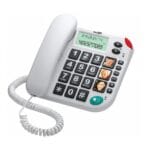 Τηλέφωνο Επιτραπέζιο Αναγνώριση Κλήσης Maxcom KXT481 SOS Λευκό με Οθόνη Ένδειξη Κλήσης Led Μεγάλα Πλήκτρα χωρίς Ελληνικό Μενού