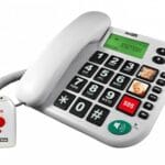 Τηλέφωνο Επιτραπέζιο Αναγνώριση Κλήσης Maxcom KXT481 SOS Λευκό με Οθόνη Ένδειξη Κλήσης Led Μεγάλα Πλήκτρα χωρίς Ελληνικό Μενού