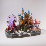 Σταθμός Με Χριστουγεννιάτικο Τρενάκι Φωτιζόμενο Μπαταρίας 19x15x23cm