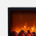 Τζάκι Μαύρο Μεταλλικό Με Εφέ Φλόγας Led Με Τροφοδοτικό 41x10x25cm, IP20