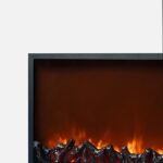 Τζάκι Μεταλλικό Μαύρο Με Εφέ Φλόγας Led Με Τροφοδοτικό 60x10x40cm IP20