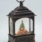 Φανάρι με Αρκουδάκι με Νερό στο Εσωτερικό Φωτιζόμενο Μπαταρίας Timer 13.5x7.5x22.5cm