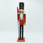 Καρυοθραύστης Κόκκινος - Άσπρος - Χρυσός Με Σπαθί 36CM