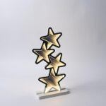 Διακοσμητικό Σχέδιο Καθρέπτης Με Led Ταινία 117 Led Aστέρια 21x15.5x41cm Μετασχηματιστή Θερμό Λευκό Led Προέκταση Παροχής 3m IP4