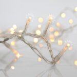 Χριστουγεννιάτικα Λαμπάκια 144Led Βροχή Θερμό Λευκό & 24 Λευκά Flash Led 300X60CM ΙΡ44