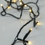 Χριστουγεννιάτικα Λαμπάκια 20 Led 5mm Θερμό Λευκό Ασημί Χαλκός Σειρά Με Μπαταρίας 3XAA Χρονοδιακόπτη Προέκταση Παροχής 50cm IP20