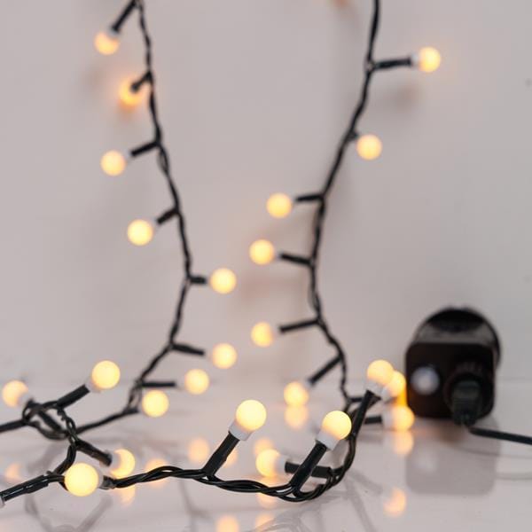 LA9012305-1 Χριστουγεννιάτικα Λαμπάκια 100Led Λευκό Ψυχρό Με 8 Προγράμματα Πράσινο Καλώδιο 3m ΙΡ44