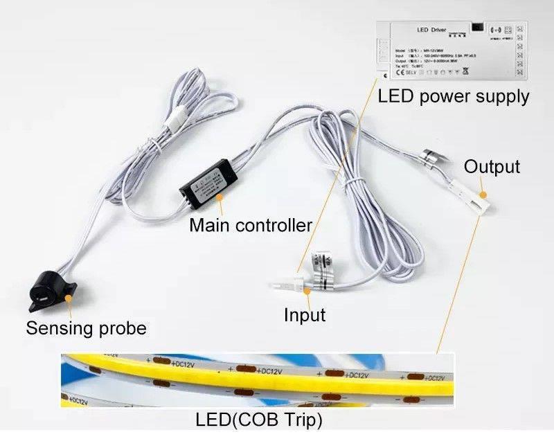 FO509061-1 Αισθητήρας Επαφής Led Ταινίας Cabinet contact 12V(72W) – 24V(144W)
