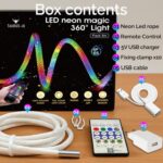 Ταινία LED Neon Flex Led RGB Magic Smart 360? – Remote Control + Bluetooth App (Pack 5m)